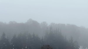Download Time-lapse of Snowy and foggy view for free