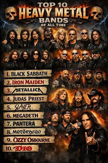 The Top Ten Heavy Metal bands of all time