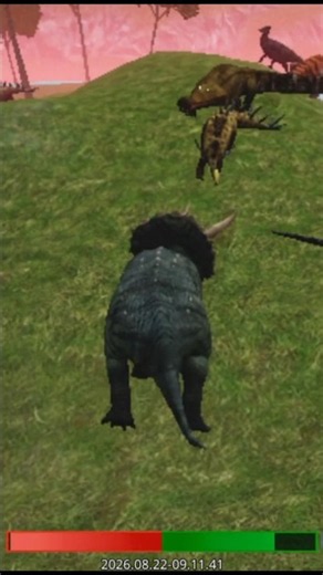 triceratops vs sarcos | The Cursed Dinosaur isle