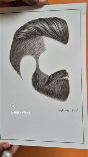 Charcoal Portrait Study | Realistic Hair and Beard Texture Drawing