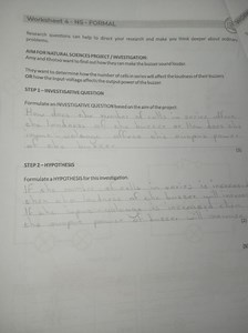 Worksheet 4 - NS - FORMALResearch questions can help to direc... | Filo