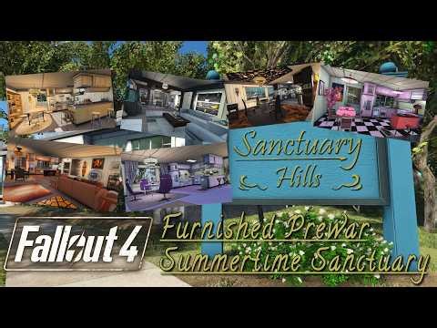 Fallout 4 Furnished Prewar Summertime Sanctuary Hills Settlement build