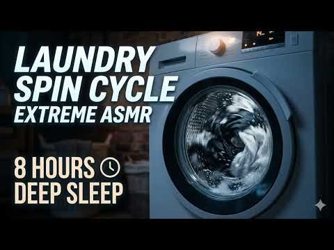 Washing Machine Spin Cycle (8 Hours) | Deep Sleep & Study White Noise | High Speed Spin (No Talking)
