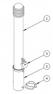 Install removable bollards using receivers with chains