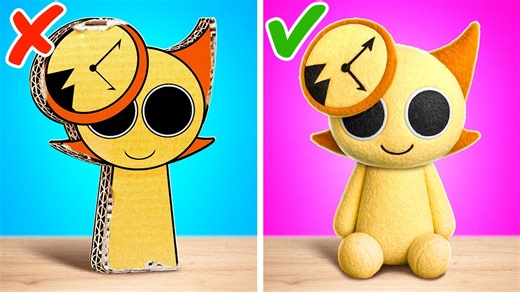 Sprunky OC as CUTE PLUSHIES 🧸✨ Broker Pyramixed Phase 4 *TOP Cardboard DIY For YOU*