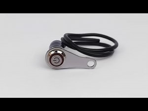 Stainless Steel Finish Push Button Switch with Bolt-On Bracket Mount -Universal for All Two Wheelers