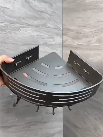 Upgrade your bathroom with this practical storage shelf #BathroomOrganizer #NoDrillShelf #ShowerStorage #BathroomEssentials #HomeOrganization -sjjg-5#fyp