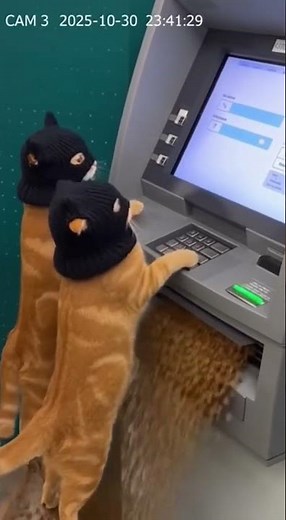 Cat Bandits Hit ATM