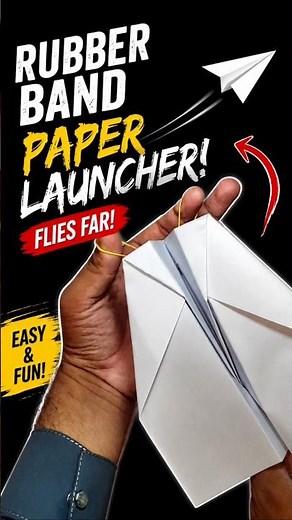 how to make rubber band paper launcher #shortvideo #origami #homemadepapercraft #papercrafttutorial