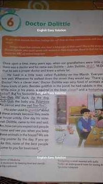 Doctor Dolittle 📙 story by Hugh John Lofting/English Easy Solution/ICSE CBSE syllabus #education