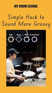 Want to sound more groovy? Just add notes at all the "e"s! Here's a groove that uses it 論 #mydrumschool #sgdrumming #sgdrumlessons #groovy #groovetutorial #drummingtutorials #drumhacks | My Drum School | Facebook