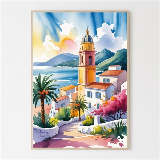 Gran Canaria Watercolor Print - Spain Travel Wall Art - Etsy