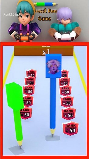 Pencil Run-Up Rank Challenge with B. Saja and Mystery 😁👍