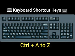 Ctrl A to Z keyboard for Microsoft Excel ( part 1)| Shortcut keys | Computer Keyboard shortcut 💻⌨️ |
