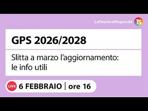 GPS 2026-2028, slitta a marzo l'aggiornamento: le info utili