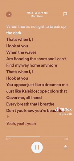 When I Look at You Lyrics - Miley Cyrus | Full Song Video