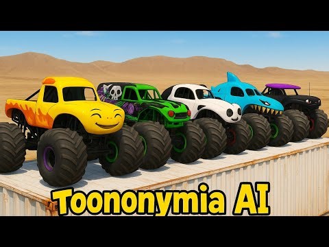 Mega Monster Trucks Loading in Big Trailer | Extreme Loading Video cortoon new #monster #kitten