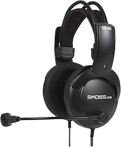 Koss SB40 Computer Headset with Microphone, black/gold