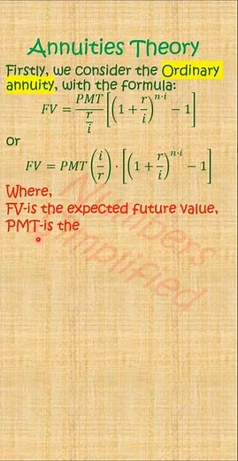 annuity theory ‪@NumSimp‬ #annuity #annuities #ordinary_annuity #annuity_due