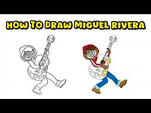 How to Draw Miguel Rivera from Coco – Step-by-Step Colored Drawing Tutorial