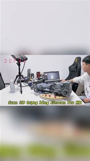 Scan 3D tượng bằng Einscan Pro HD #shorts #scan3d #3dpro