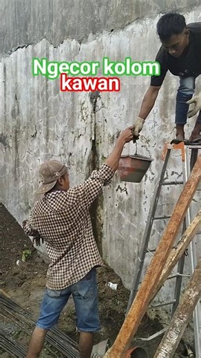 Proses cor kolom struktur || #proyek #corbeton #viral #tukangproyek