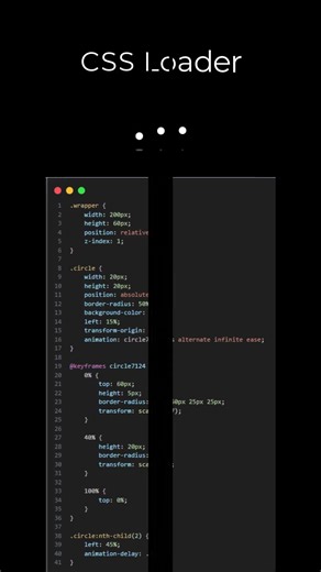 How to create a Loader using CSS #loader #css