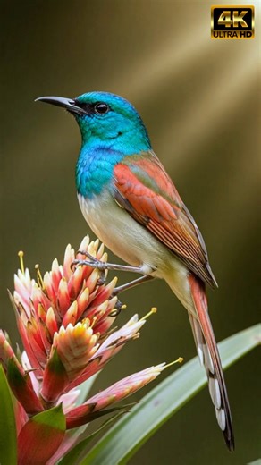 This is a striking on-camera encounter — a crisp, cinematic close-up of this White-tailed Sabrewing singing from a low understory perch. Right away you notice how the recording captures the bird’s persistent, slightly bisyllabic call and the quiet ambient forest hum; the audio fidelity is one of the clip’s strongest assets and makes it an excellent specimen for listeners drawn to hummingbird song, bird sound, and natural audio. On the visual side the 4K framing favors the sabrewing’s posture and