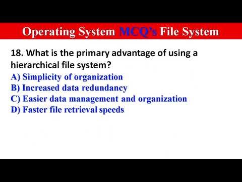 50 Exam MCQ’s in Operating System about File Management