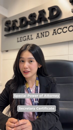 Q: "Ano ang pinagkaiba ng Special Power of Attorney (SPA) at Secretary Certificate (SEC CERT)? Kailan ginagamit ang mga ito?" STLAF Legal Assistant Jemimah Caldejon of the Corporate Department answers your question. (What is the difference between Special Power of Attorney (SPA) and Secretary Certificate (SEC CERT)? When do you use them?) - #STLAFAnswers #STLAF #fyp #foryou #SpecialPowerofAttorney #secretarycertificate #law #legal #lawph #legaltips | STLAF - Sadsad Tamesis Legal and Accountancy 