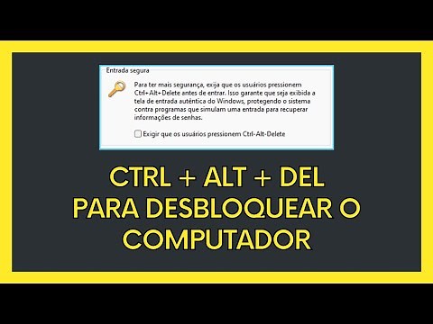 Como habilitar/desabilitar o "Ctrl + Alt + Delete" para desbloquear a tela no Windows