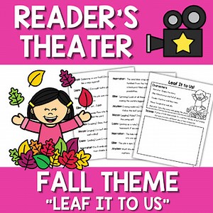 Fall Readers Theater Activity Script Skit | Reading Fluency Station Small Groups