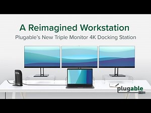 A Reimagined Workstation, The New Triple Monitor 4K Docking Station from Plugable