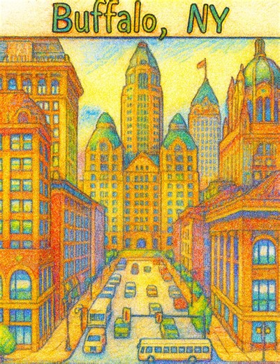 Buffalo NY Coloring Book: Landmarks & Niagara Falls - Printable Pages - Etsy