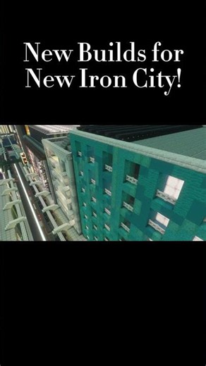 New Builds for New Iron City! #fyp #shorts #minecraft #minecraftbuilding #cyberpunk