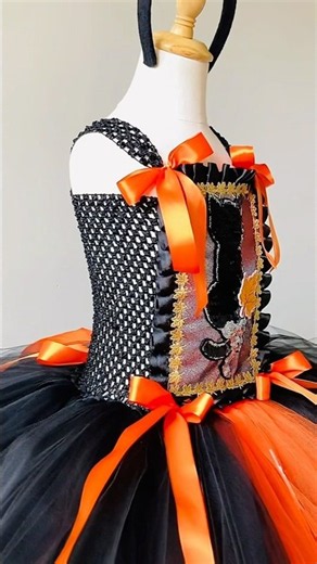 Black Cat Tutu Dress Halloween Costume for Girls