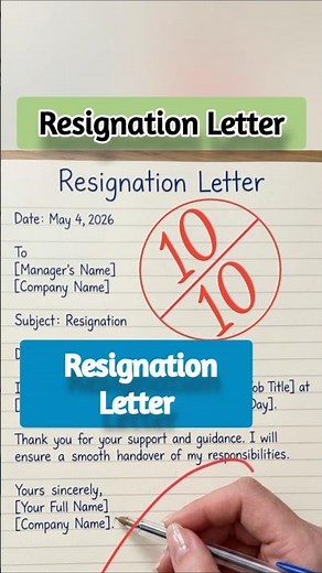 Resignation letter Writing Format | Full Marks (10/10) Easy Guide | 10 Out of 10
