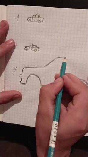 Car Drawing in 1 MinuteQuick Car SketchEasy Car Drawing #shorts Simple Car Drawing Tutorial