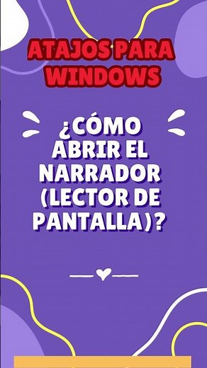 Abrir el Narrador lector de pantalla con teclado 🔴 Atajos para Windows #word #words