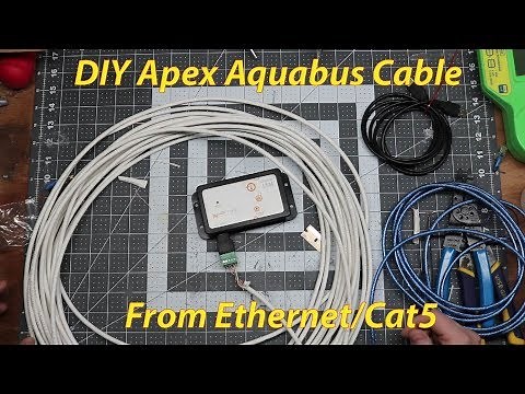 DIY Neptune Apex Aquabus cables from ethernet, Cat5, or Cat6 cables