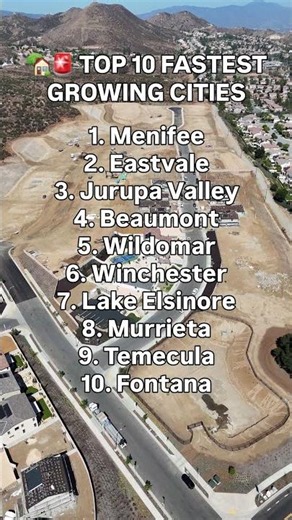 Top 10 Fastest Growing Cities in Inland Empire