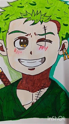 Chibi Zoro Drawing 🗡️ | Easy Anime Art #shorts