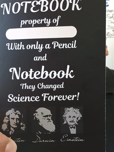 Inspiring Notebook so you too can change Science! #booktok #notebook #lowcontentbooks #scienceismagic #darwin #newton #einstein #research https://amzn.to/3V86uPW