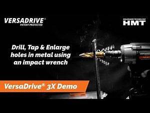 Versadrive 3x Demo - Create, tap and enlarge a hole in metal in under 1 minute!