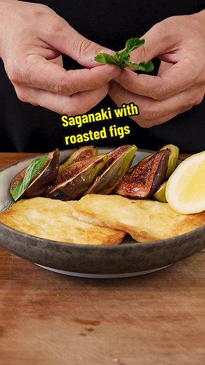 Delicious Saganaki with Roasted Figs Recipe