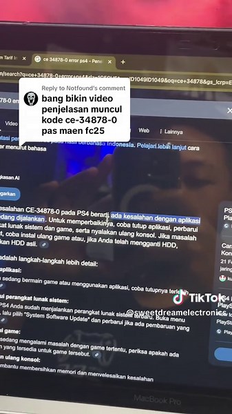 Tutorial Mengatasi Kode Eror PS4