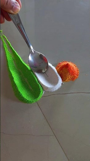 26 January Tricolor Rangoli Design | Republic day special rangoli designs