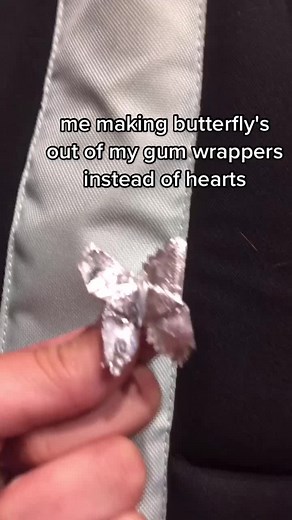 Creating Butterflies from 5 Gum Wrappers