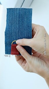 How to make recycled denim coin purse | sewing | easy | tutorial� #online #handmade #bag #DIY #tutorial | SisterQuilt