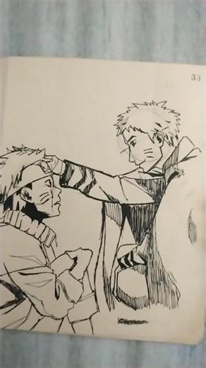 Naruto anime drawing with pen #naruto #anime #drawing #penwork